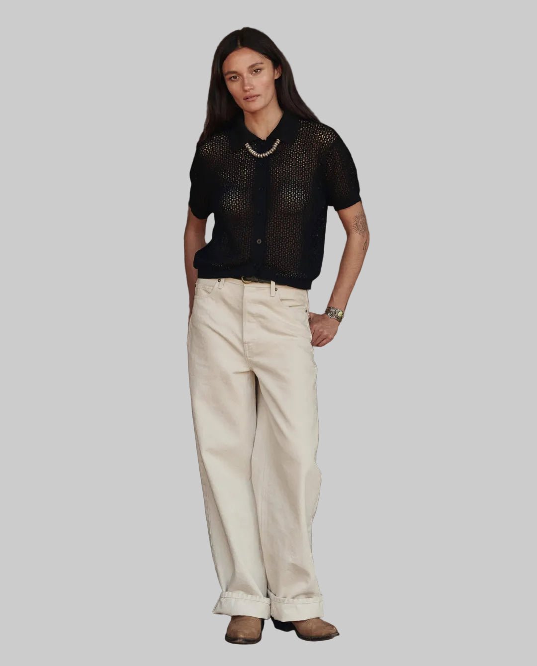 Crochet Cardigan Black - The Great