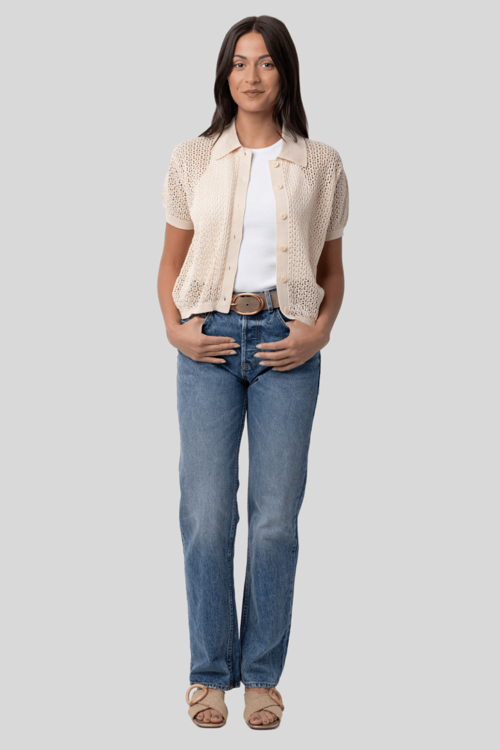 Crochet Cardigan Natural - The Great