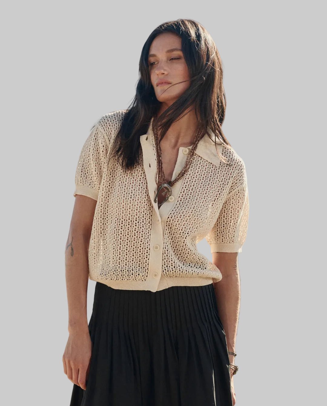 Crochet Cardigan Natural - The Great