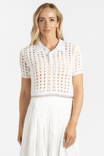 Crochet Cropped Polo - Forte Forte