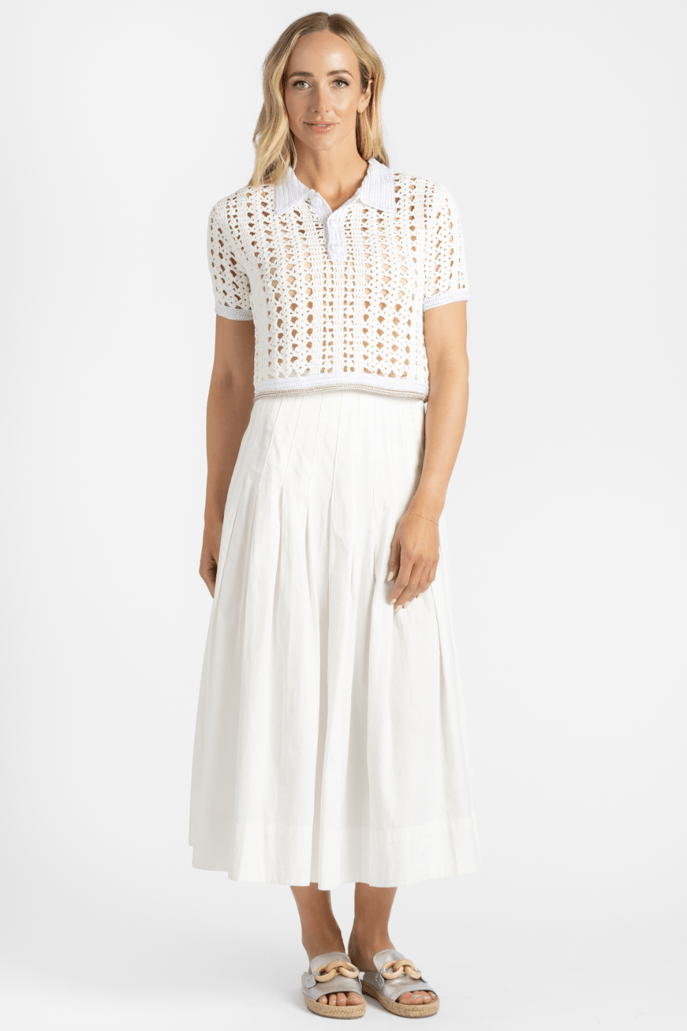 Crochet Cropped Polo - Forte Forte