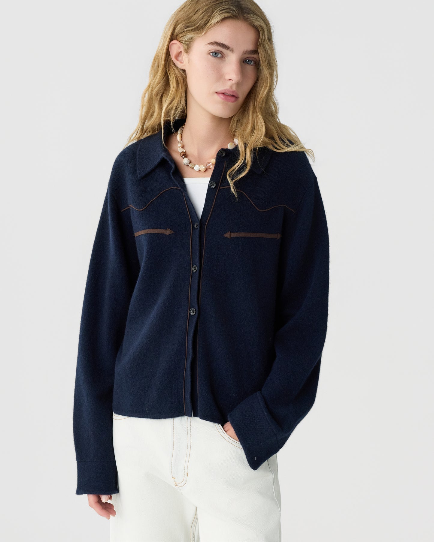 Cropped Western Shirt - Guest In Residence