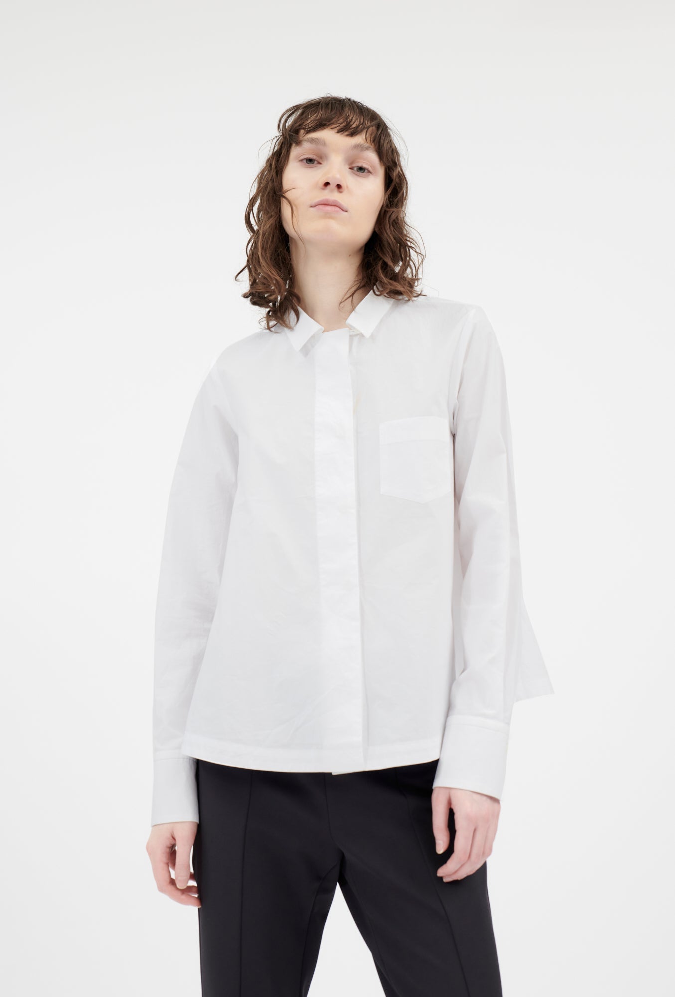 Crushed Poplin Top - Odeeh