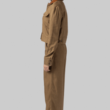 Derby Linen Cropped Utility Jacket - Simkhai