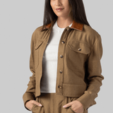 Derby Linen Cropped Utility Jacket - Simkhai