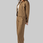 Derby Linen Cropped Utility Jacket - Simkhai