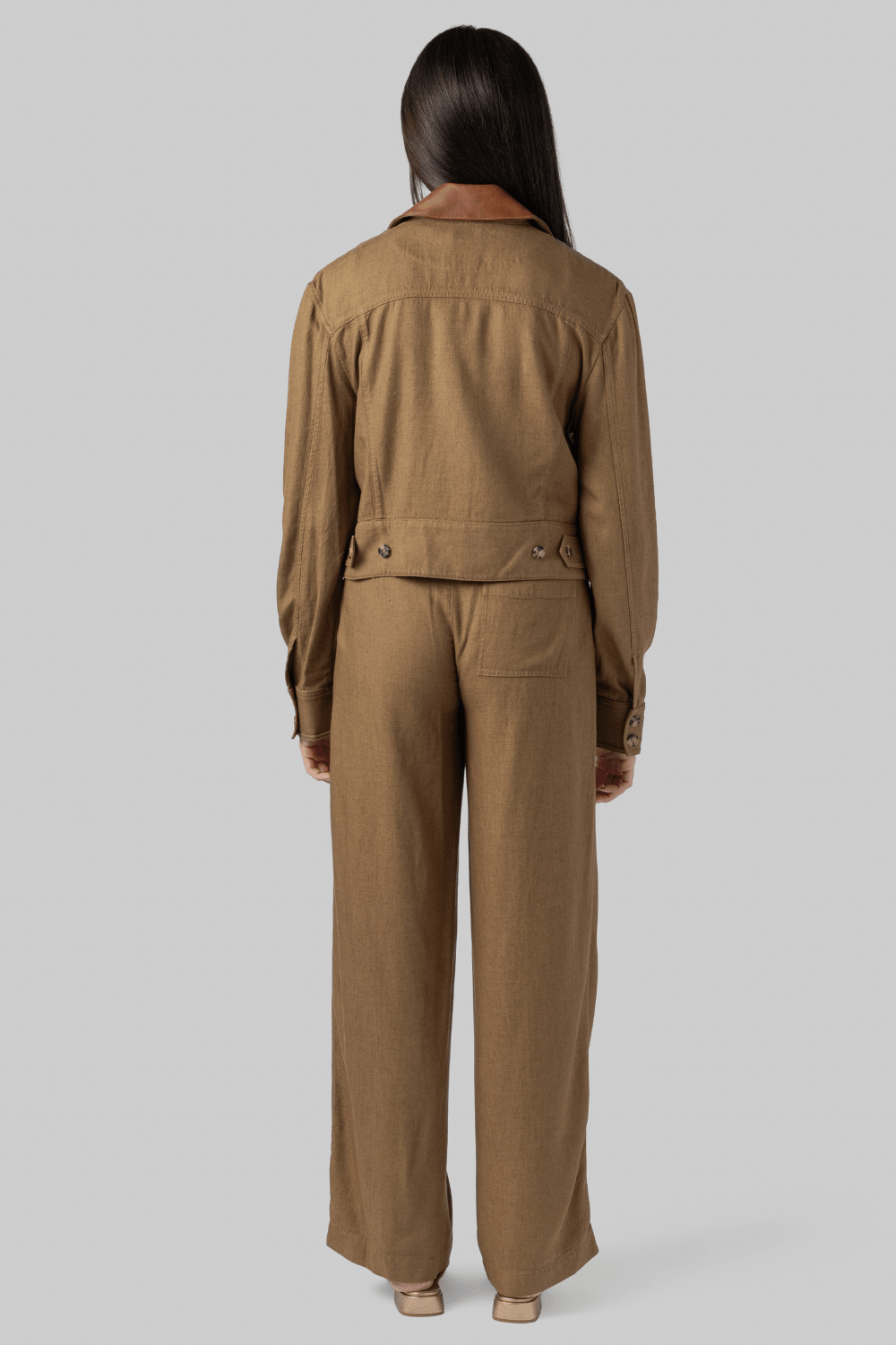 Derby Linen Cropped Utility Jacket - Simkhai