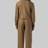 Derby Linen Cropped Utility Jacket - Simkhai