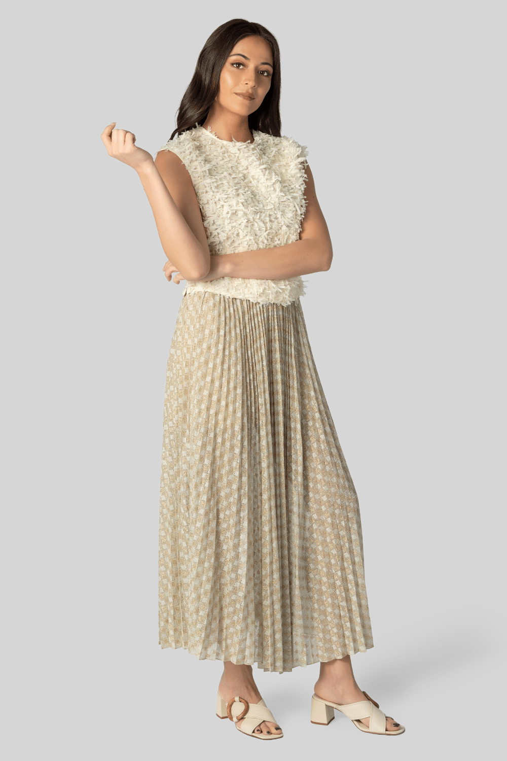 Diamond Plisse Skirt - Forte Forte