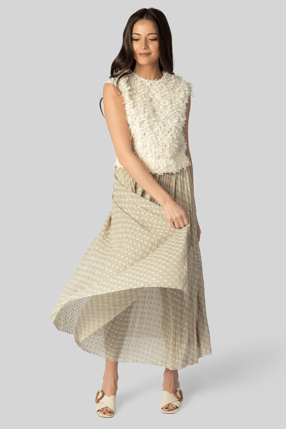 Diamond Plisse Skirt - Forte Forte