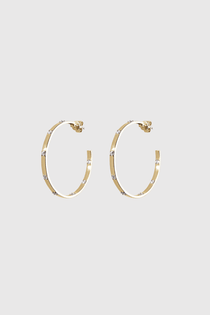 Diamond Ribbon Hoop Earrings LJC - Lee Jones Collection