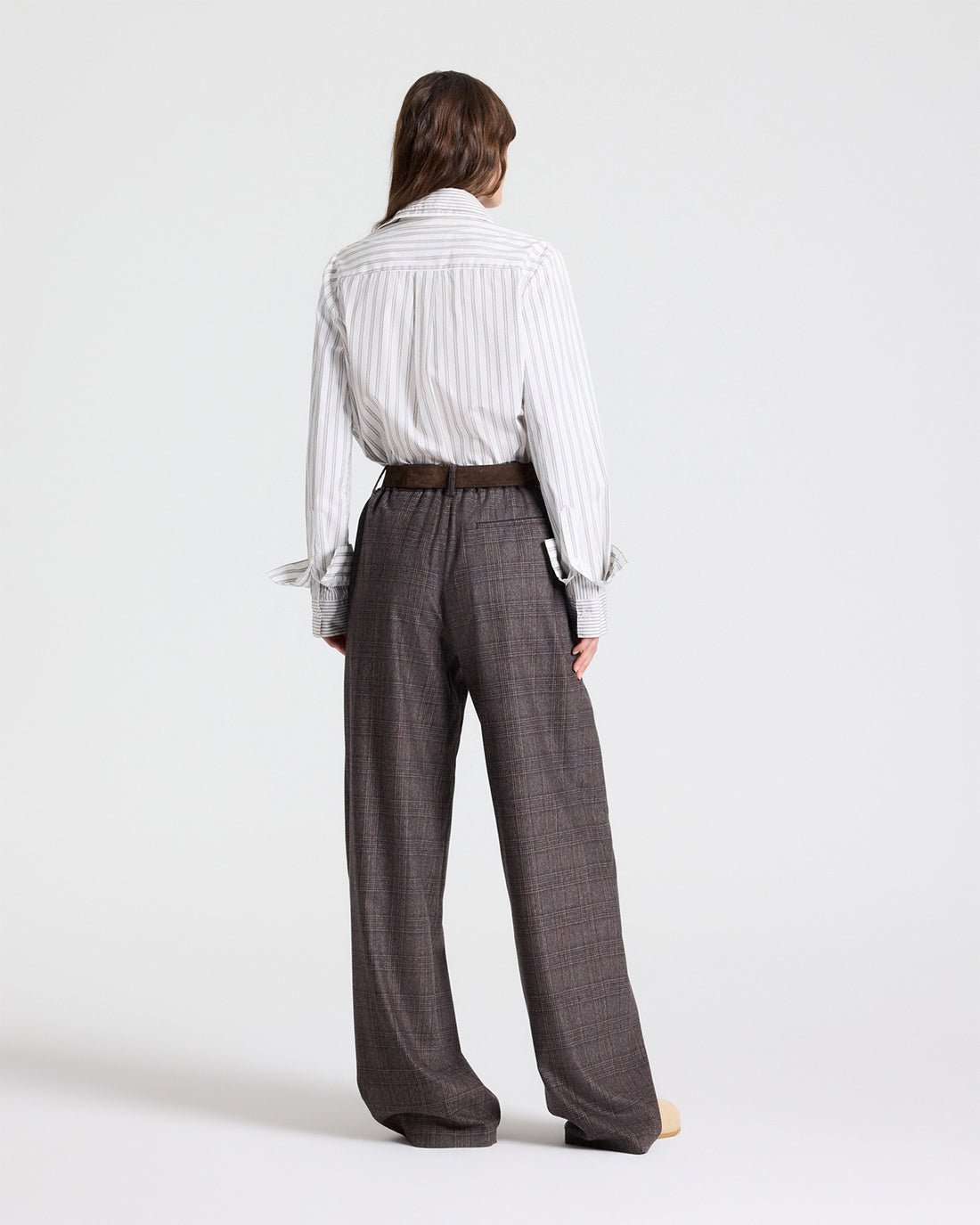 Double Layer Boyfriend Shirt in Coffee - TWP