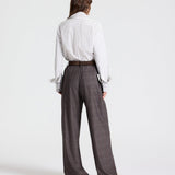 Double Layer Boyfriend Shirt in Coffee - TWP
