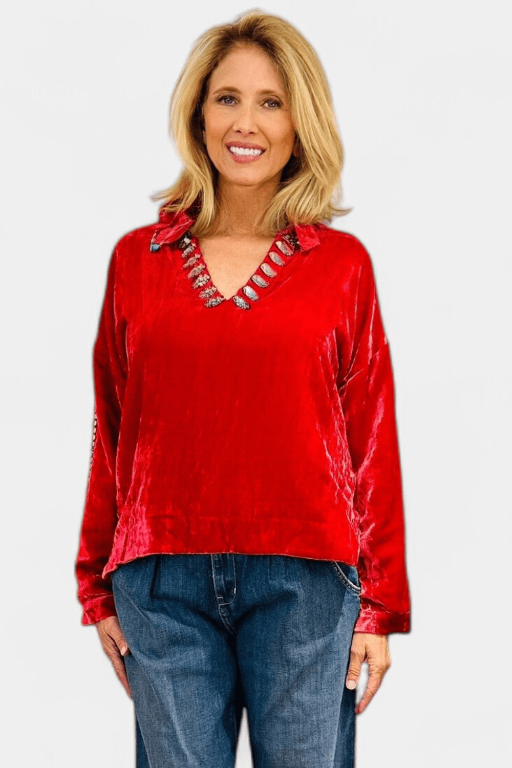 Dylan Ruby Velvet Tunic - Alix of Bohemia