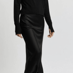 Elodie Layered Crewneck Knit in Black - Saint Art