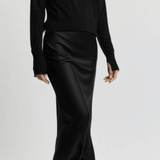 Elodie Layered Crewneck Knit in Black - Saint Art