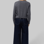 Elodie Layered Crewneck Knit in Grey - Saint Art