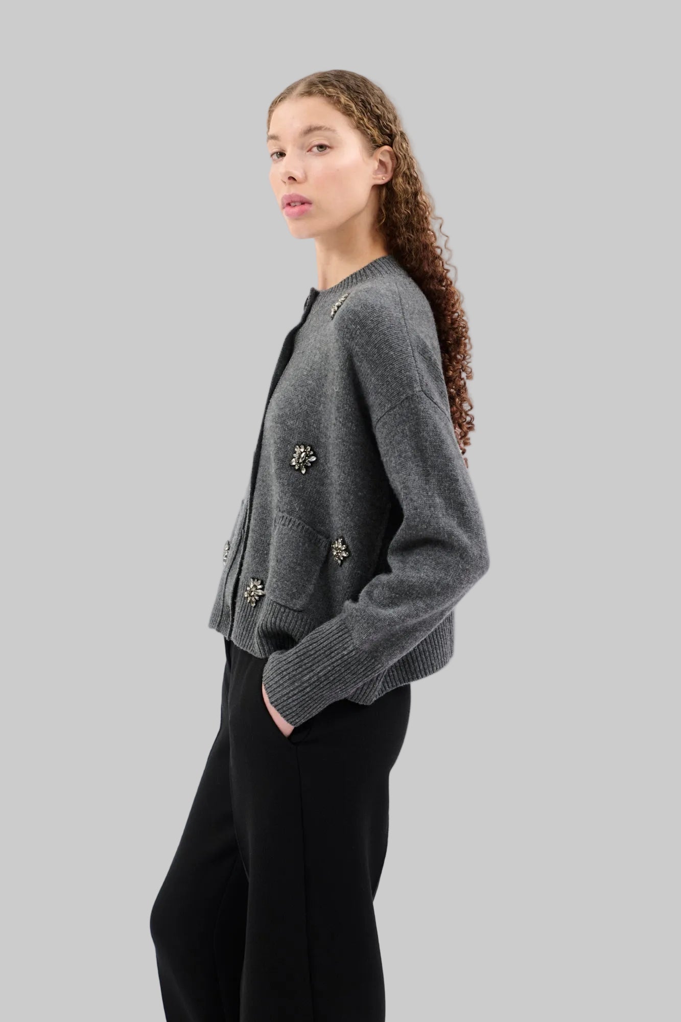 Embellished Cashmere Cardigan - Odeeh