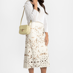 Embroidery Vegan Leather Skirt - Forte Forte