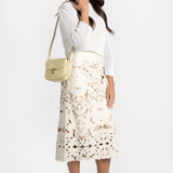 Embroidery Vegan Leather Skirt - Forte Forte
