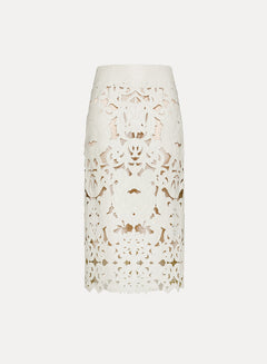 Embroidery Vegan Leather Skirt - Forte Forte