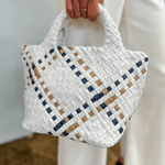 Falorni Small Woven Bag With Shoulder Strap - The Posh Peacock