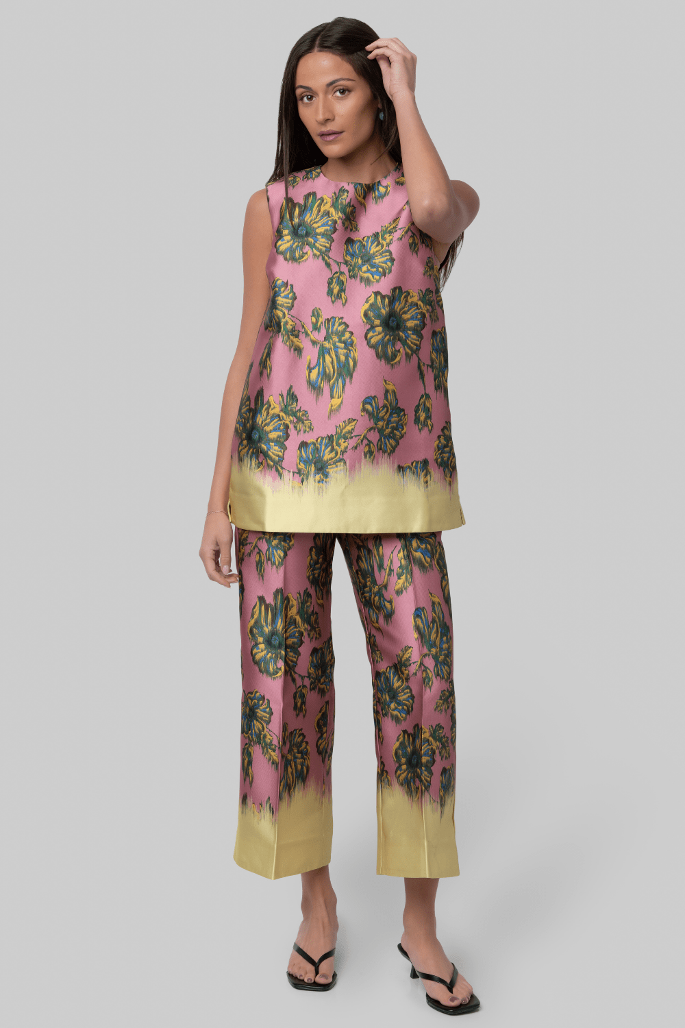 Faye Floral Tunic Top - Alemais