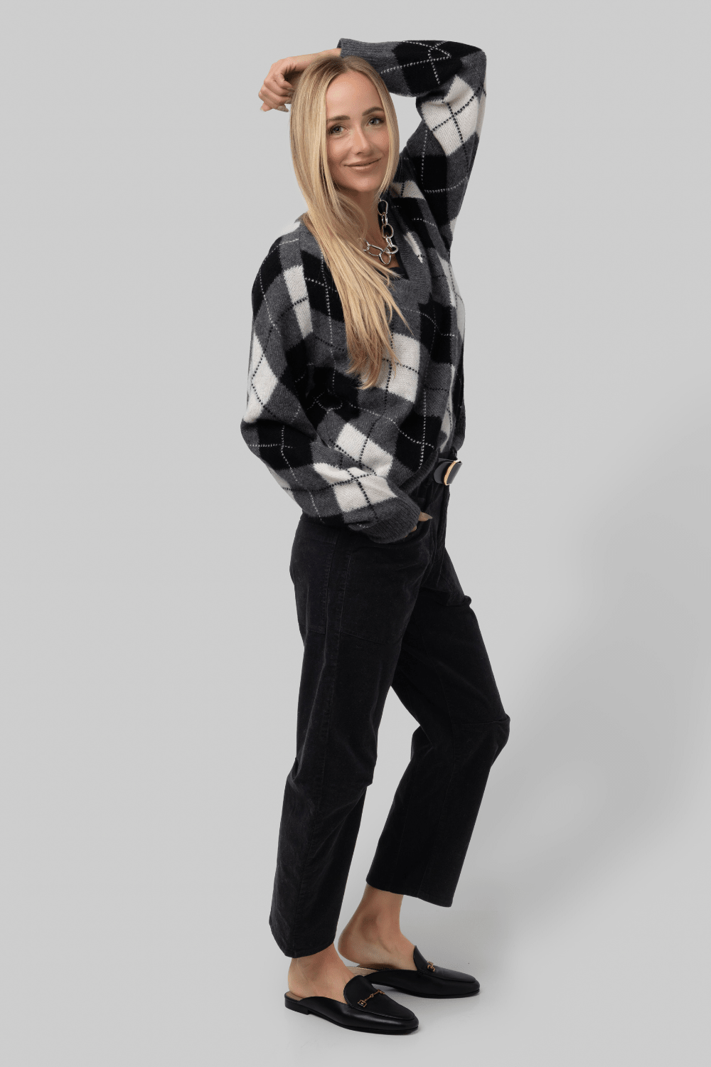 Feron Argyle Sweater - Nili Lotan