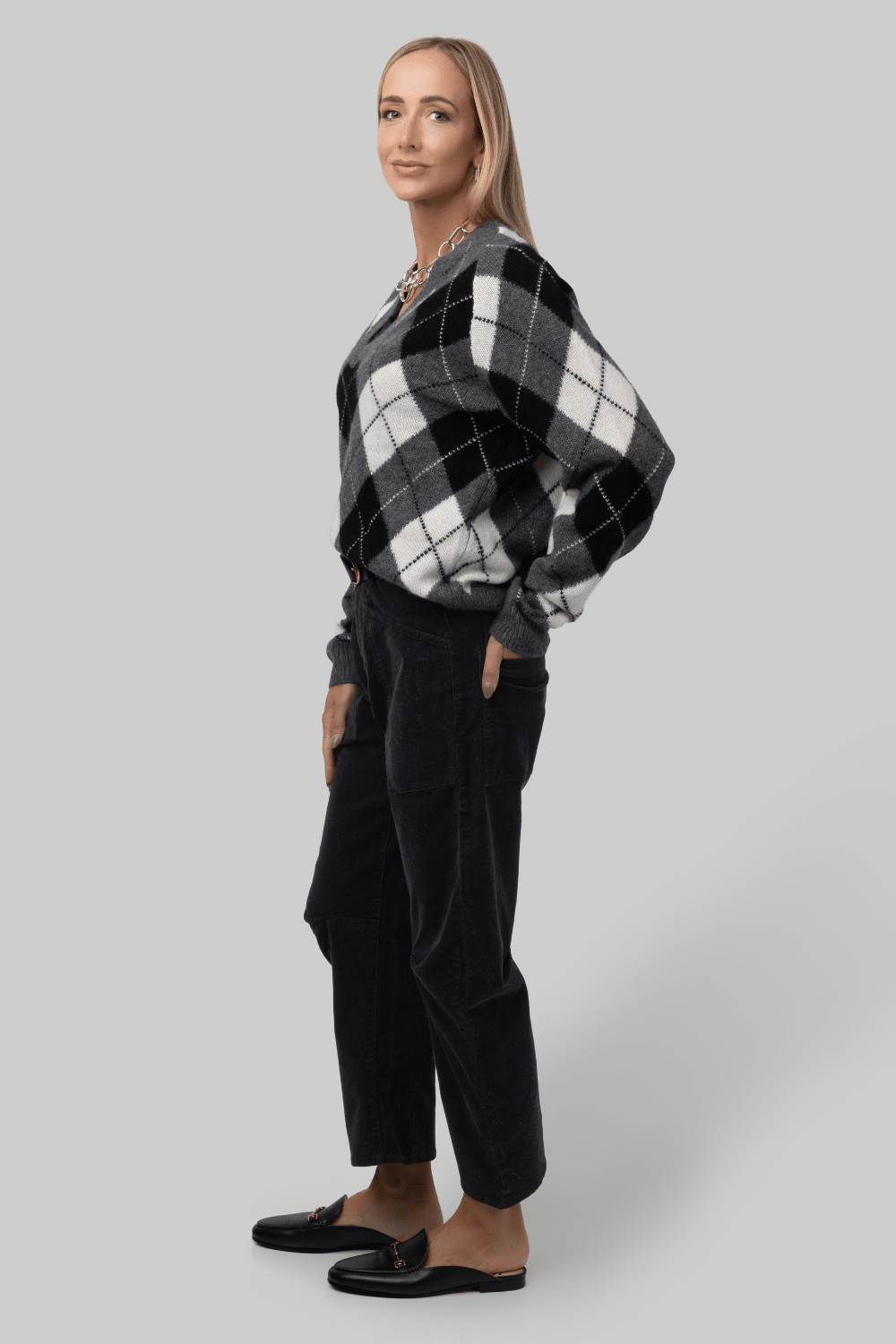 Feron Argyle Sweater - Nili Lotan