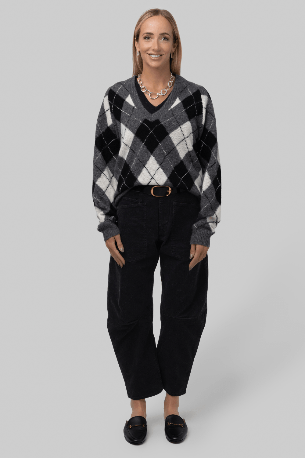 Feron Argyle Sweater - Nili Lotan