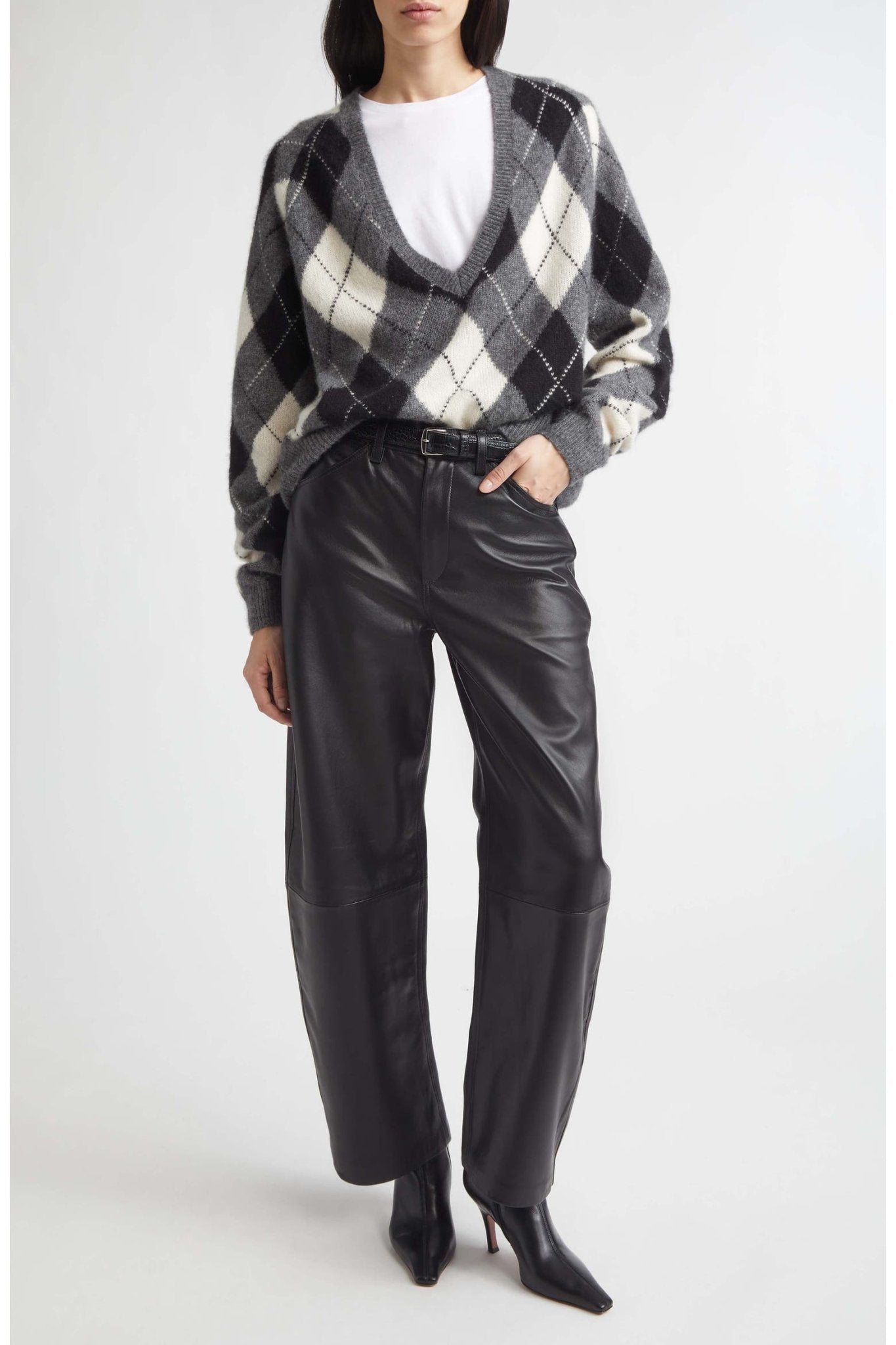 Feron Argyle Sweater - Nili Lotan