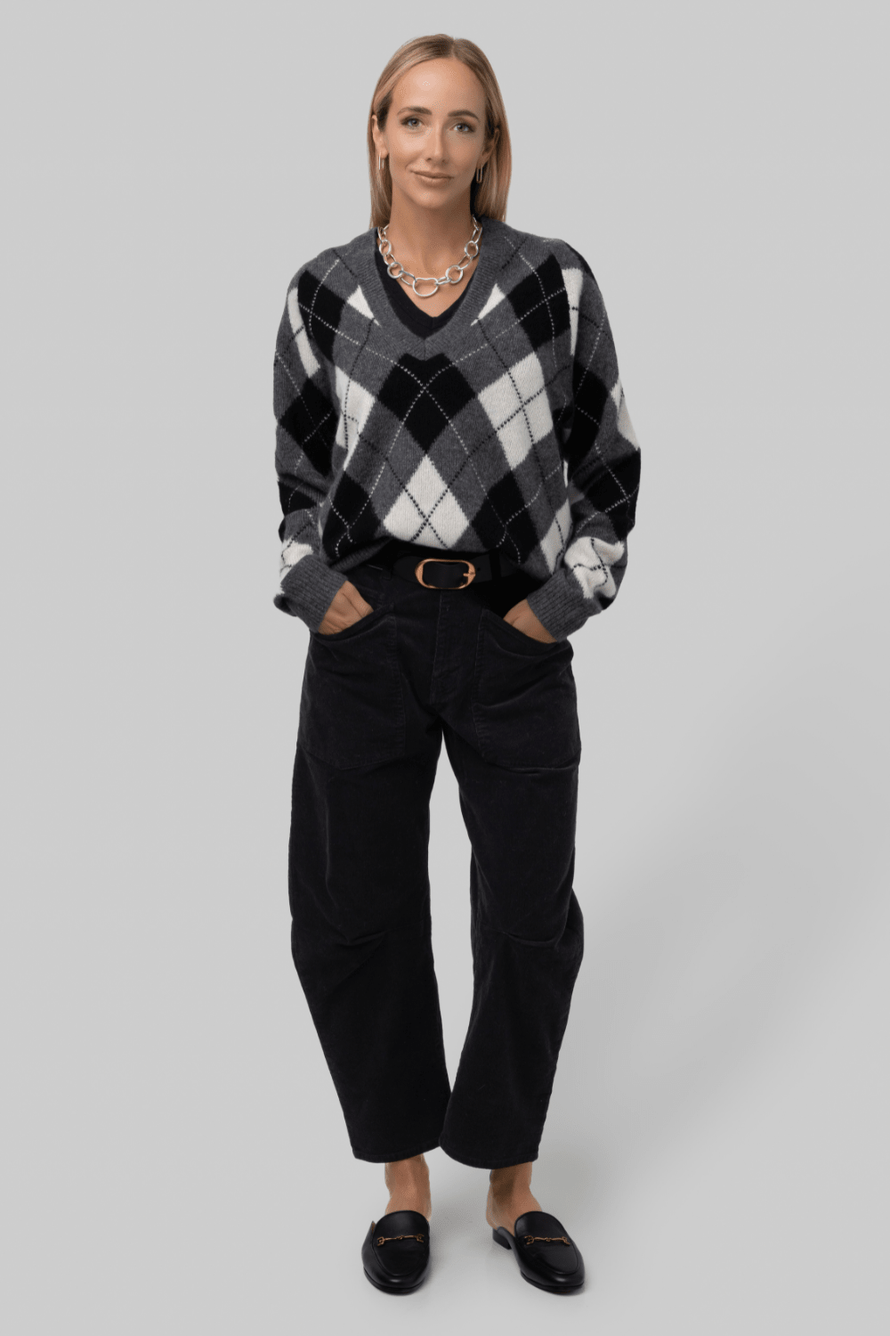 Feron Argyle Sweater - Nili Lotan