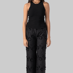 Fleur Cotton Pant in Black - The Garment