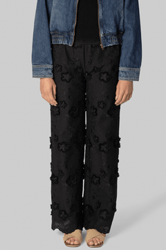 Fleur Cotton Pant in Black - The Garment