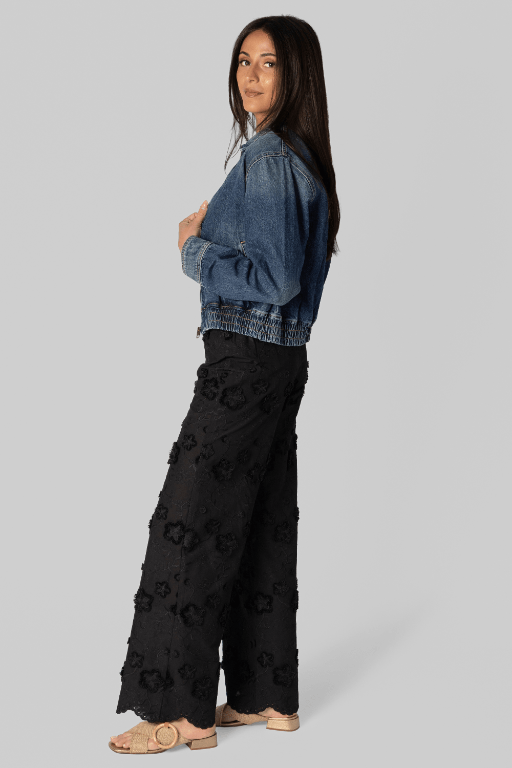 Fleur Cotton Pant in Black - The Garment
