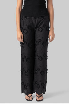 Fleur Cotton Pant in Black - The Garment
