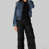 Fleur Cotton Pant in Black - The Garment