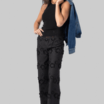 Fleur Cotton Pant in Black - The Garment