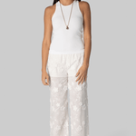 Fleur Cotton Pant in White - The Garment