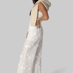 Fleur Cotton Pant in White - The Garment