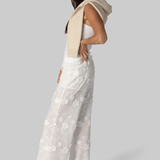 Fleur Cotton Pant in White - The Garment
