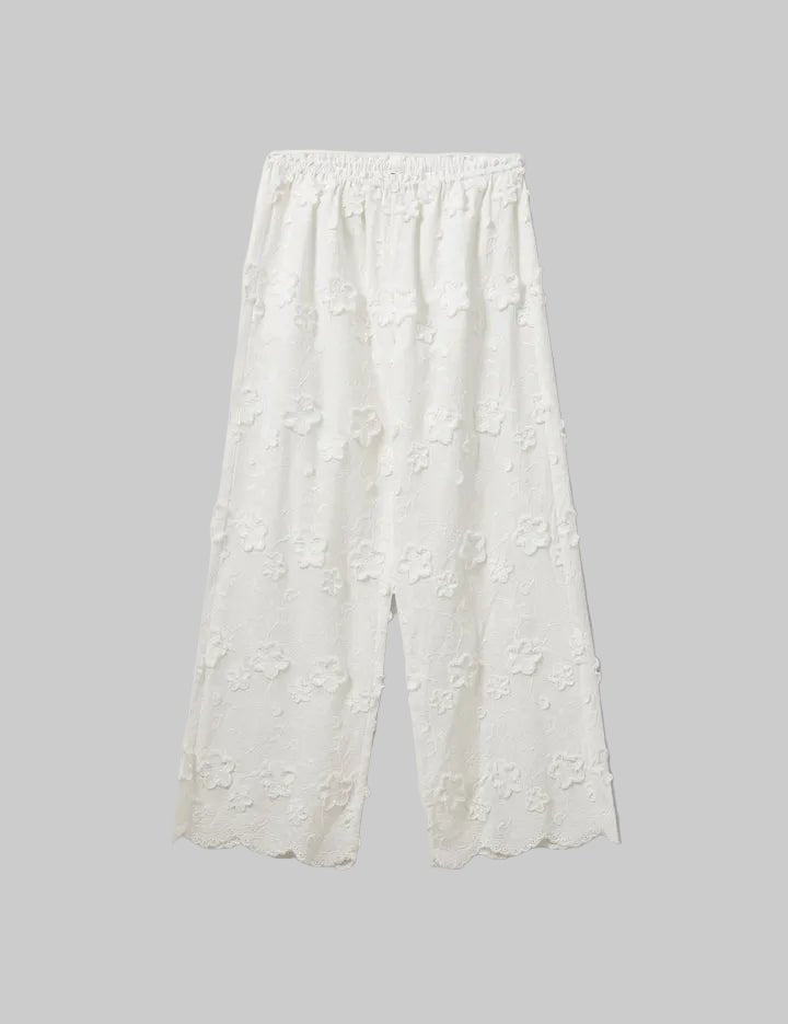 Fleur Cotton Pant in White - The Garment