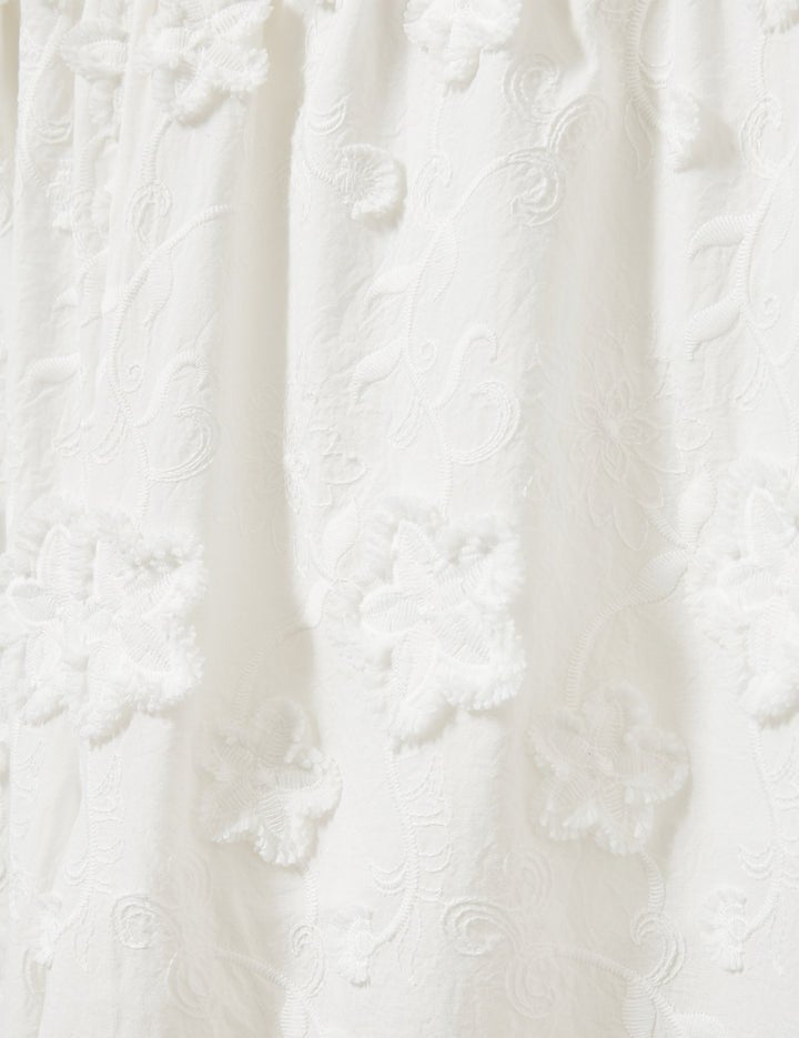 Fleur Cotton Pant in White - The Garment