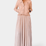 Lamé long soleil skirt - The Posh Peacock