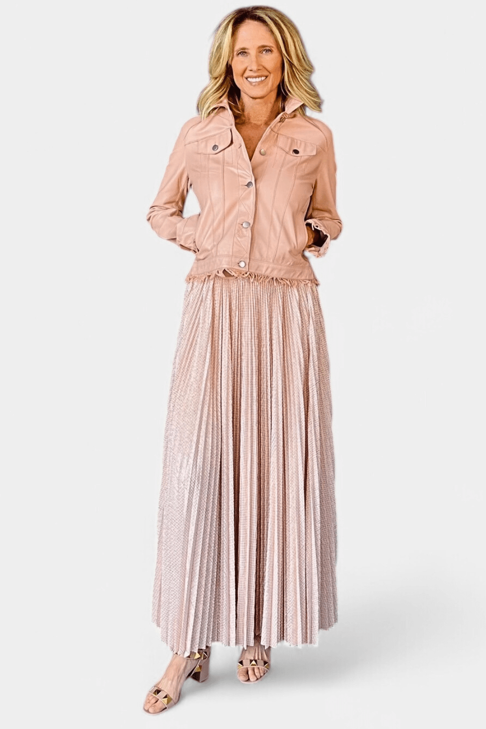 Lamé long soleil skirt - The Posh Peacock