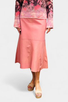 Nappa Leather Midi Skirt - The Posh Peacock