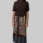 Foulard Scribbles Pleated Skirt - Odeeh