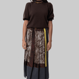 Foulard Scribbles Pleated Skirt - Odeeh