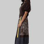 Foulard Scribbles Pleated Skirt - Odeeh