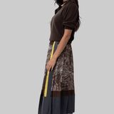 Foulard Scribbles Pleated Skirt - Odeeh